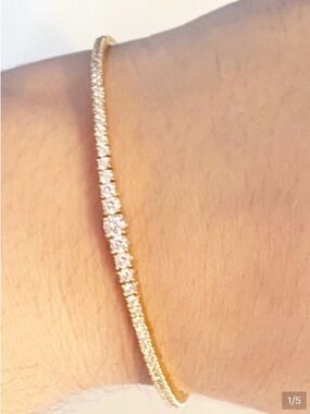 Flexible Lab Diamond Tennis Bangle